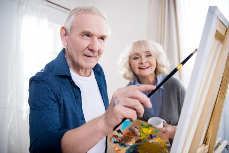 Novellus Clairemont | Senior man and woman painting