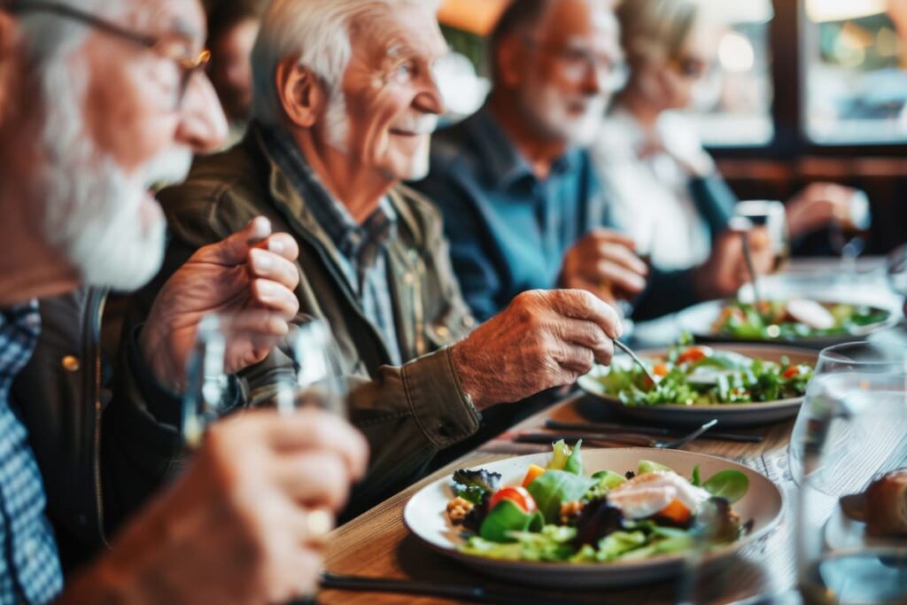 Clairemont | Senior Eating A Healthy Meal Together