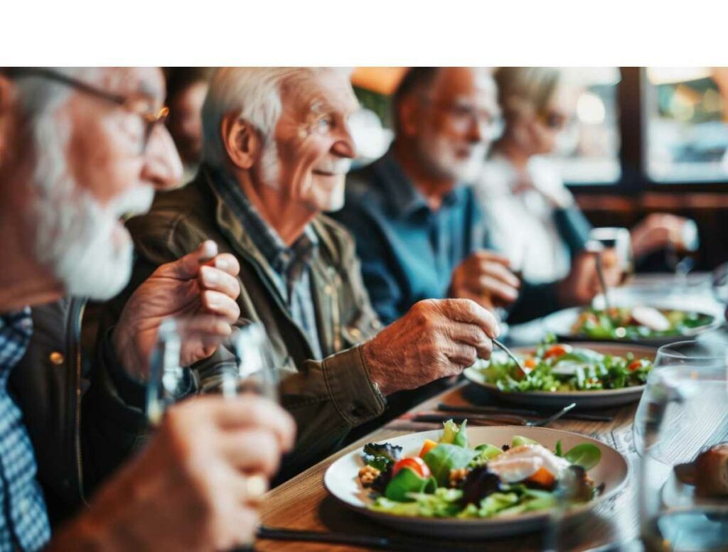 Clairemont | Senior Eating A Healthy Meal Together