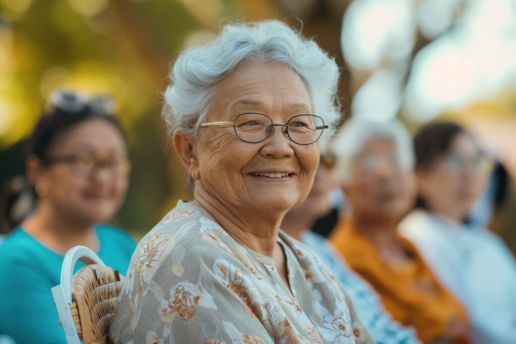 Orangeburg Memory Care | Seniors Gathered For An Event Outside